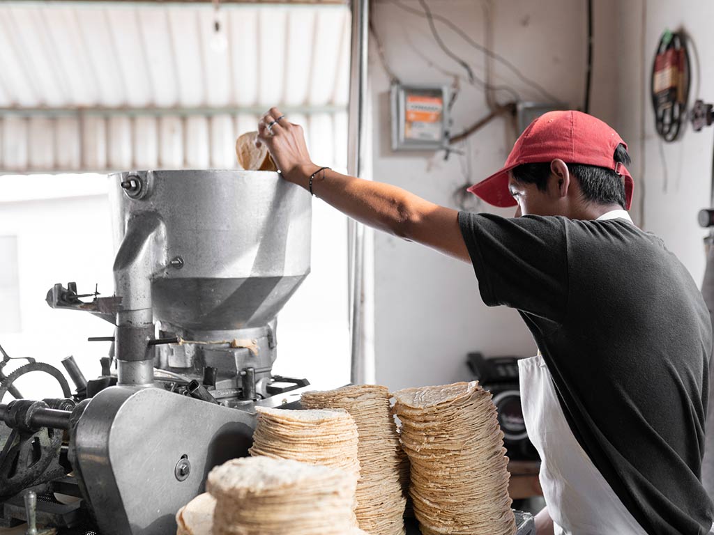 Imágen cómo se hacen las tortillas en tortillerias